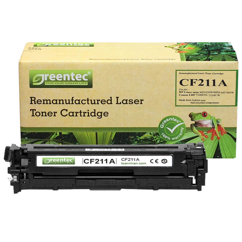 Hộp mực thay thế Greentec CF211A (xanh) hiệu suất cao, tương thích cho máy in HP