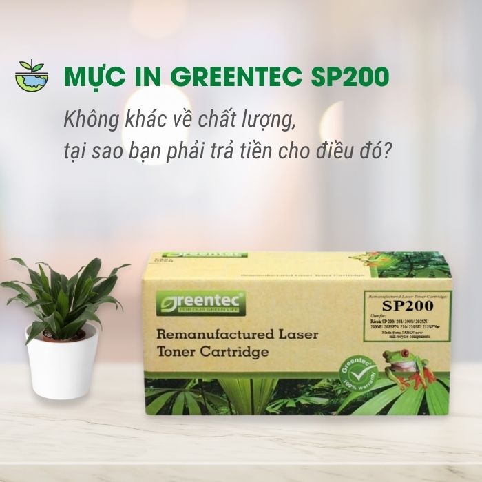 Hộp mực thay thế Greentec Ricoh SP200 (đen) hiệu suất cao, tương thích cho máy in Ricoh - Hình 2