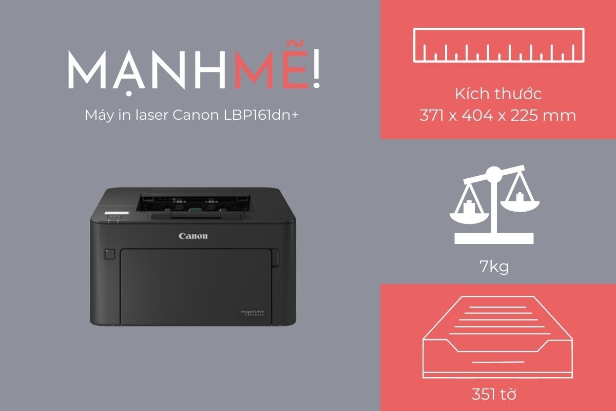 Máy in laser Canon imageCLASS LBP161DN + - Hình 5
