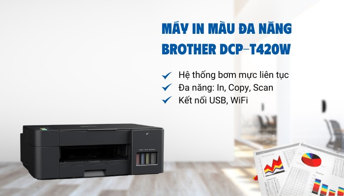 Máy in phun màu Brother DCP-T420W - Hình 5
