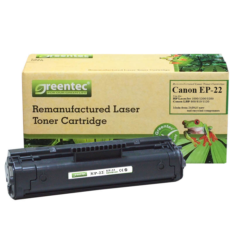 Hộp mực thay thế Greentec Canon EP-22 (đen) hiệu suất cao, tương thích cho máy in Canon