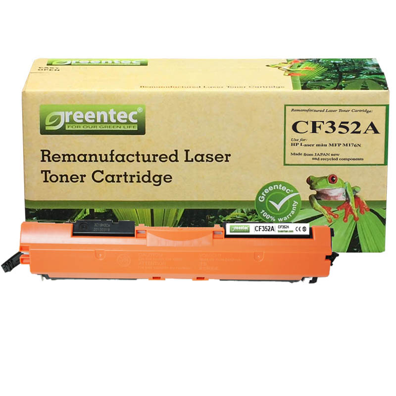 Hộp mực thay thế Greentec CF352A (vàng) hiệu suất cao, tương thích cho máy in HP