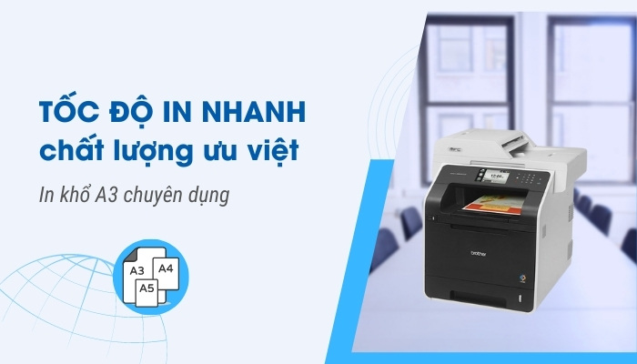 Máy in laser màu Brother MFC-L8850CDW - Hình 5