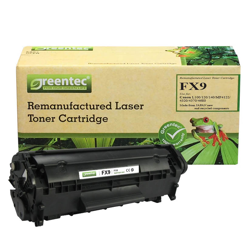 Hộp mực thay thế Greentec Canon FX9 (đen) hiệu suất cao, tương thích cho máy in Canon