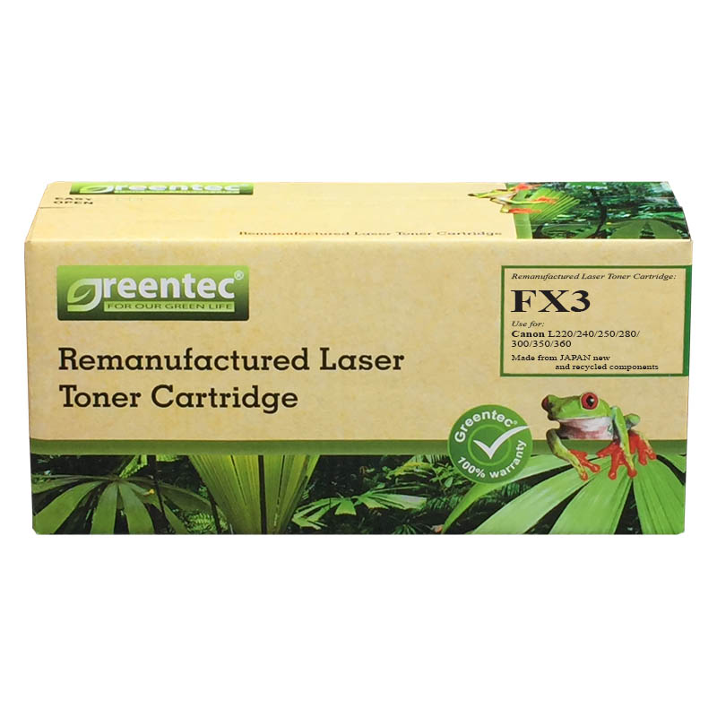 Hộp mực thay thế Greentec Canon FX3 (đen) hiệu suất cao, tương thích cho máy in Canon - Hình 3
