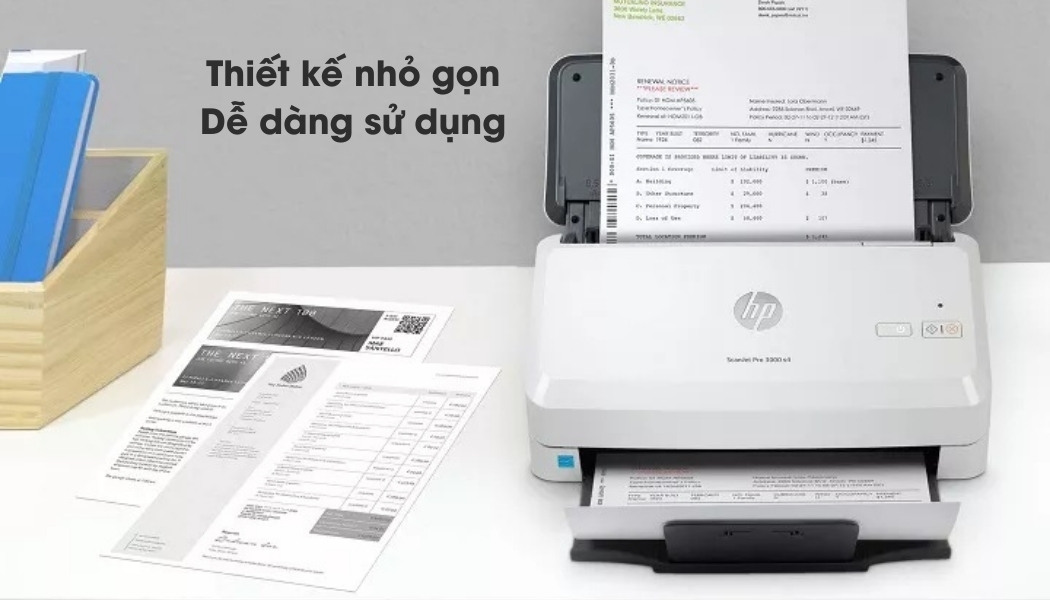 Thiết kế nhỏ gọn của máy quét HP 3000 s4