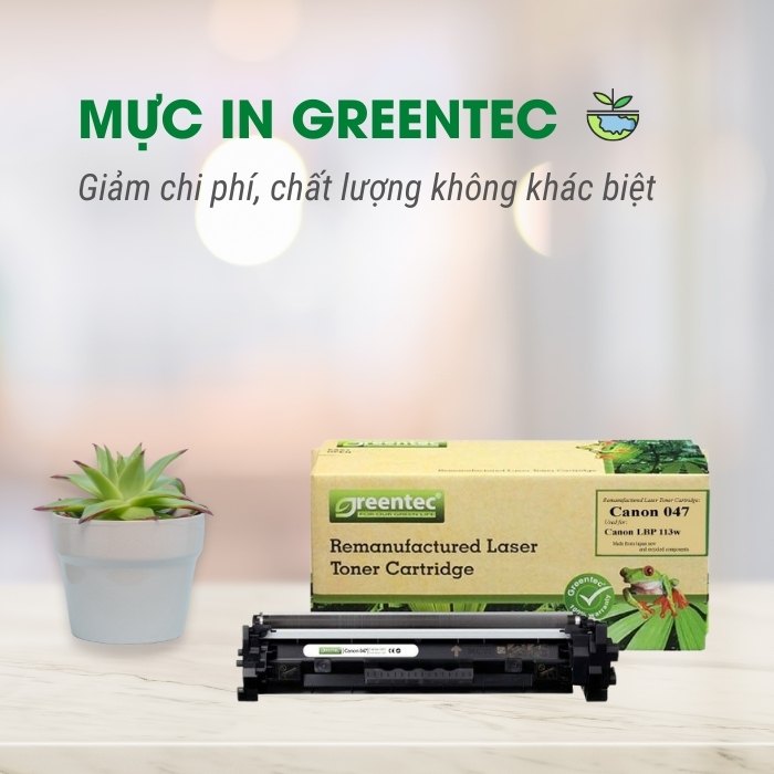 Hộp mực thay thế Greentec Canon CRG-047 (đen) hiệu suất cao, tương thích cho máy in Canon - Hình 3