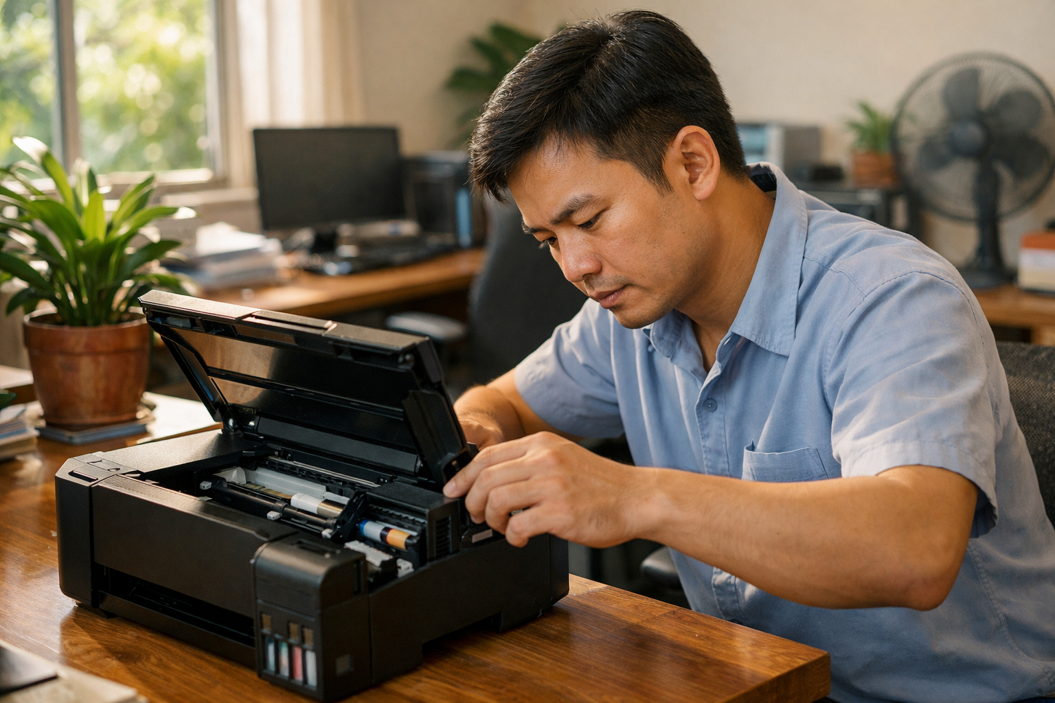 Cách Reset Máy In Epson L3110, L1110, L3150 Bị Tràn Bộ Đếm Mực Thải