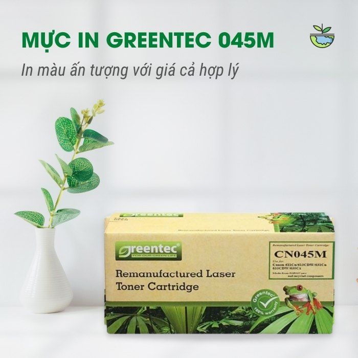 Hộp mực thay thế Greentec CN045M (đỏ) hiệu suất cao, tương thích cho máy in Canon - Hình 2