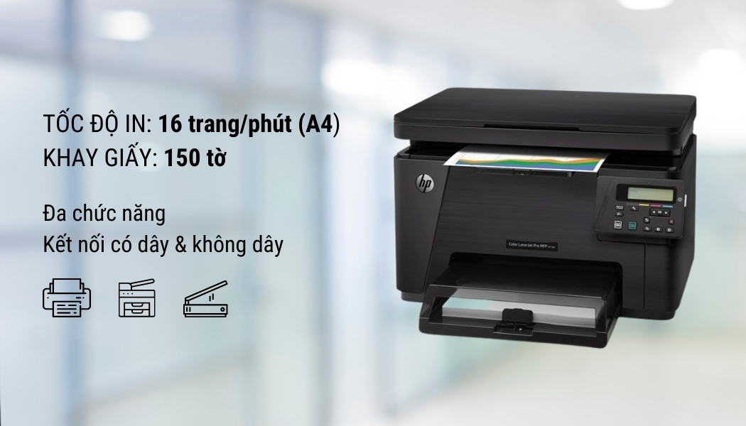 Máy in laser màu HP Color LaserJet Pro MFP M176n - Hình 7