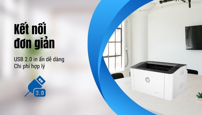 Kết nối USB máy in HP 107A