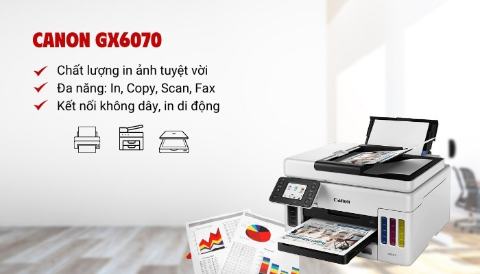 Tính năng đa nhiệm trên Canon GX6070
