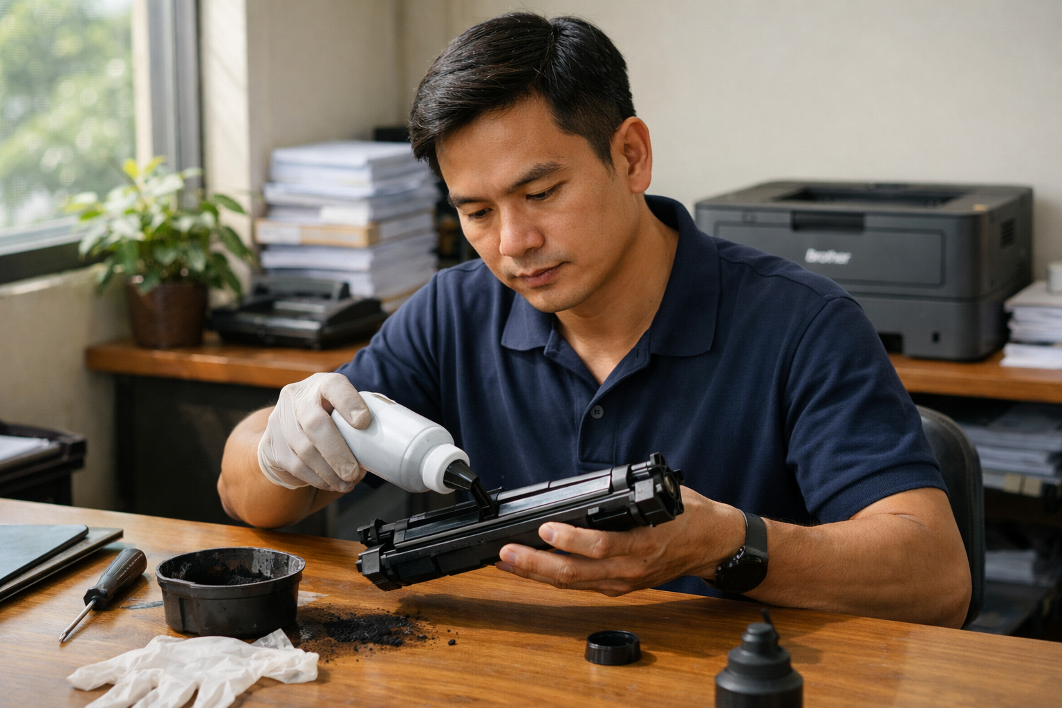 Thay mực máy in tận nơi Thạnh Mỹ Tây: Uy tín, Giá rẻ từ 90K