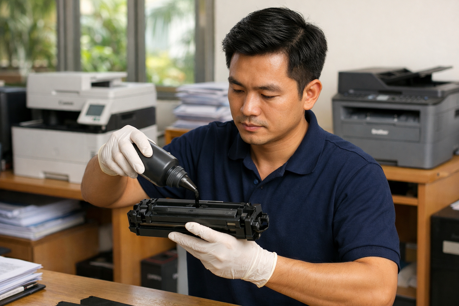 Dịch vụ nạp mực máy in Quận 10 tận nơi uy tín, giá rẻ - Mai Hoàng