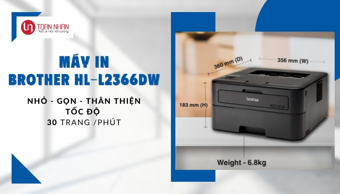 Thiết kế hiện đại của máy in Brother HL-L2366DW