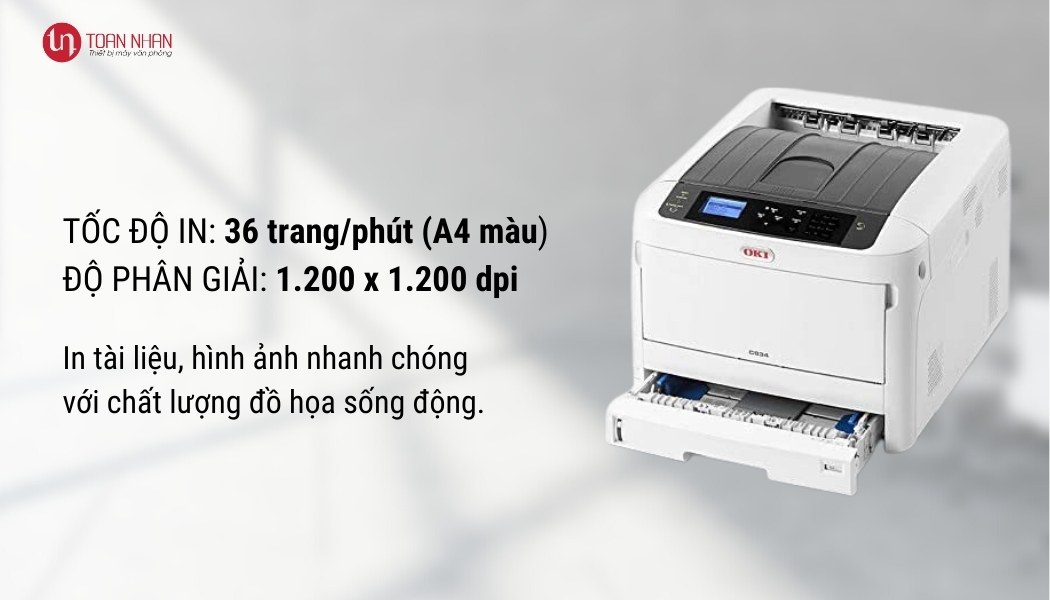 Máy in laser màu A3 OKI C834NW + tặng bộ đảo Duplex - Hình 5
