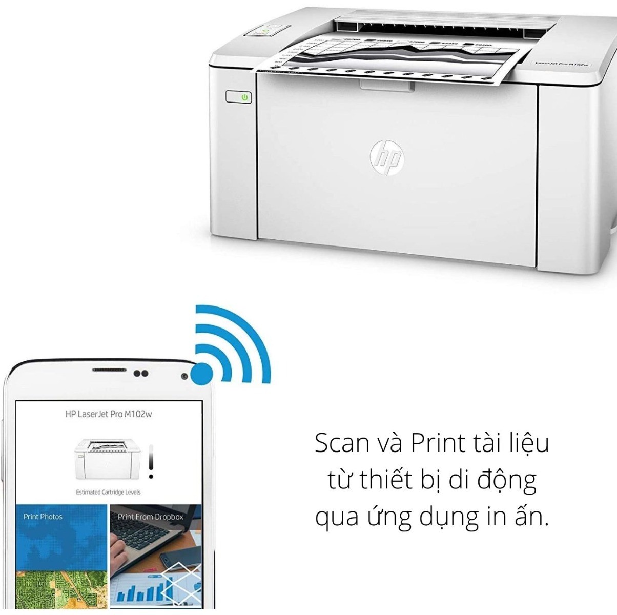 Máy in đơn năng laser đen trắng HP M102W - Hình 7