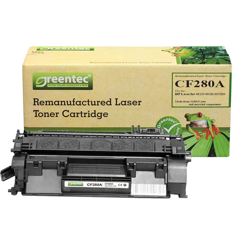 Hộp mực thay thế Greentec HP CF280A (đen) hiệu suất cao, tương thích cho máy in HP