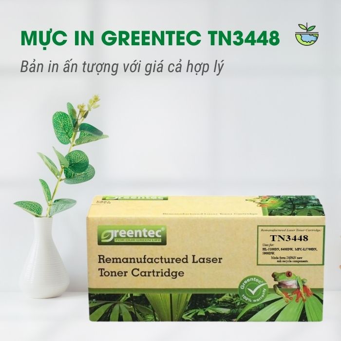 Hộp mực thay thế Greentec Brother TN3448 (đen) hiệu suất cao, tương thích cho máy in Brother - Hình 2