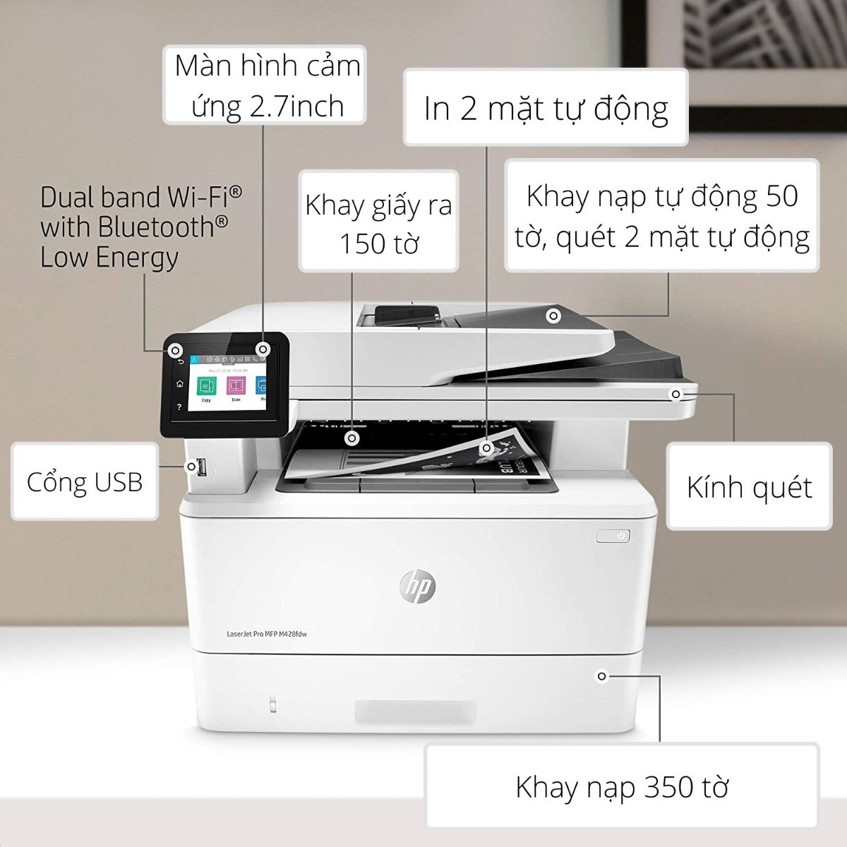 Máy in HP LaserJet Pro MFP M428fdw - Hình 7