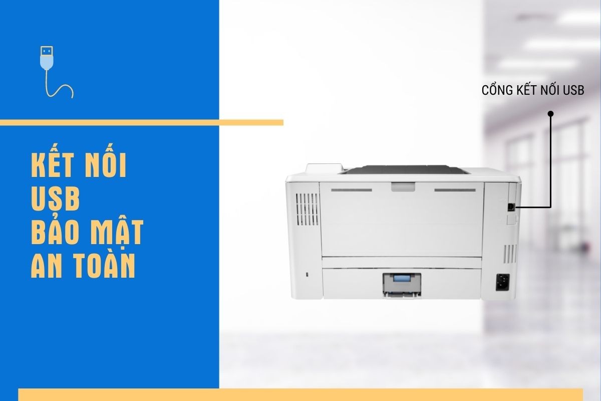 Kết nối USB máy in HP M304A