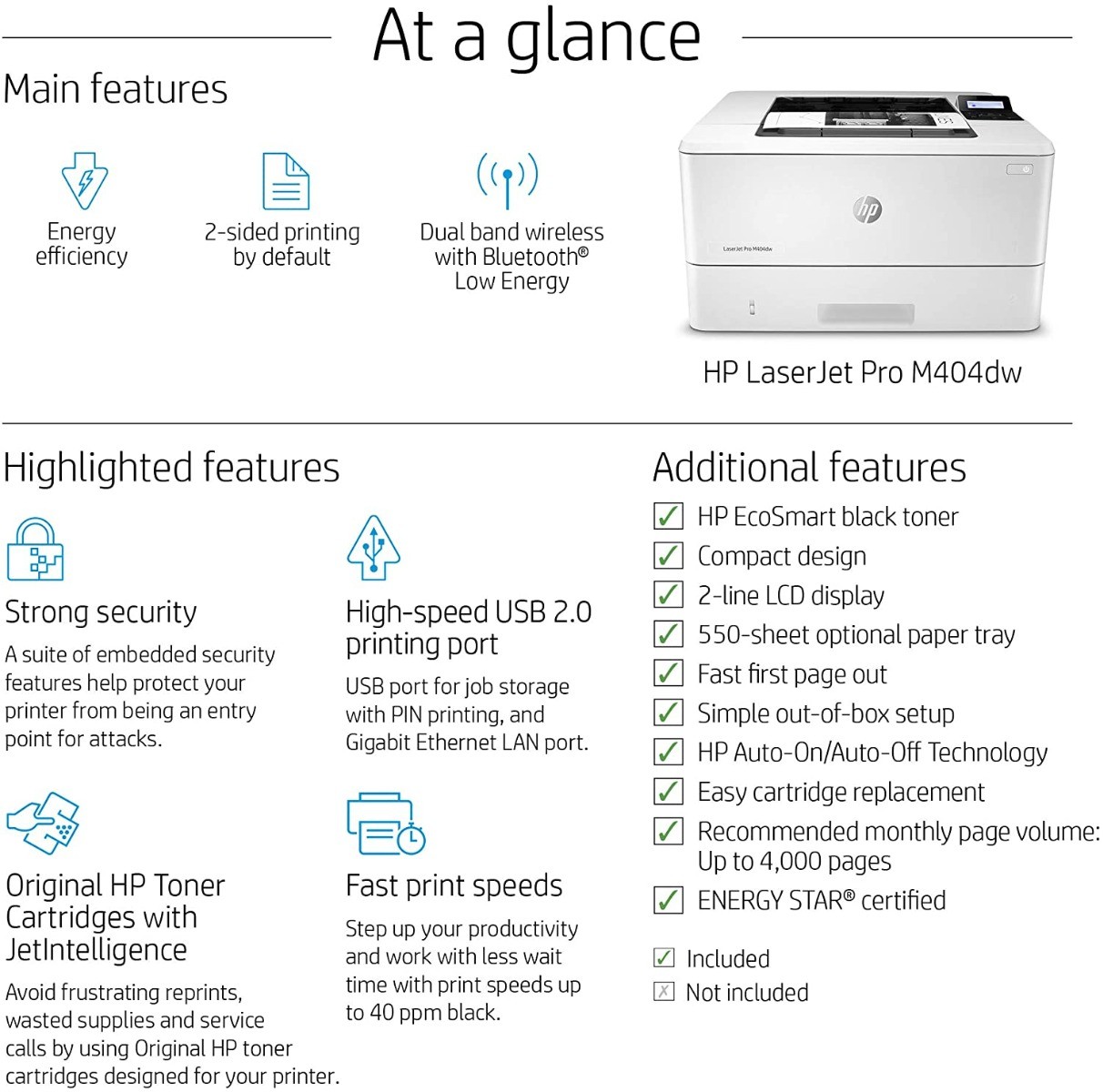 Máy in HP LaserJet Pro M404DW - Hình 2