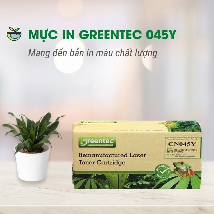 Hộp mực thay thế Greentec CN045Y (vàng) hiệu suất cao, tương thích cho máy in Canon - Hình 2
