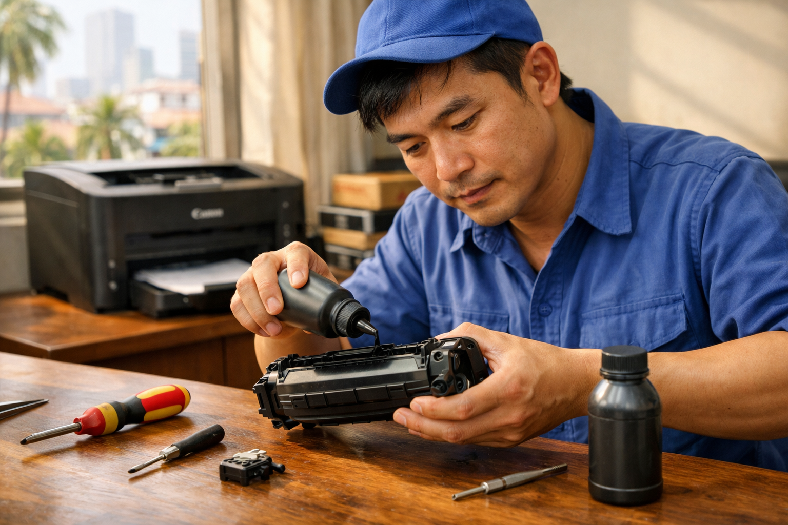 Bí quyết tự thay mực máy in 35A, 85A, 78A, 83A tại nhà cực đơn giản