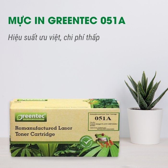 Hộp mực thay thế Greentec Canon CRG-051A (đen) hiệu suất cao, tương thích cho máy in Canon - Hình 2