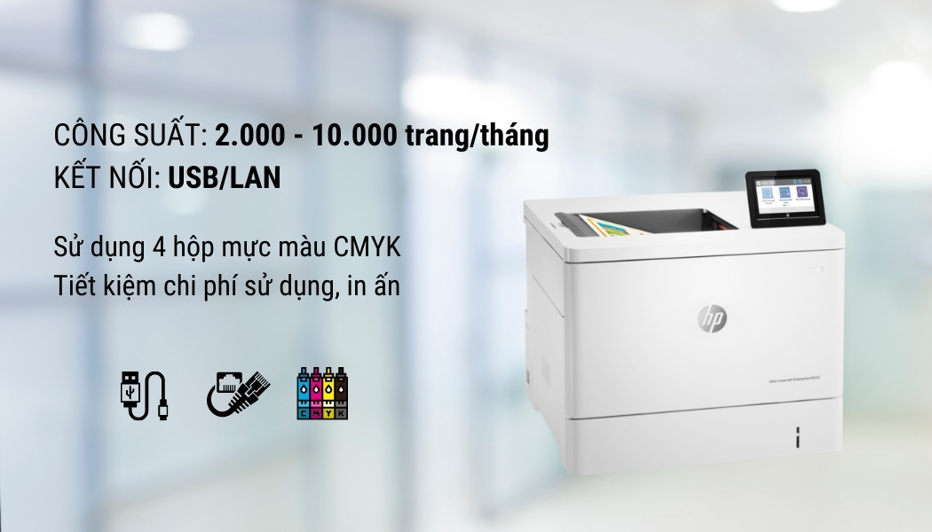 Máy in laser màu HP Color LaserJet Enterprise M555dn - Hình 6