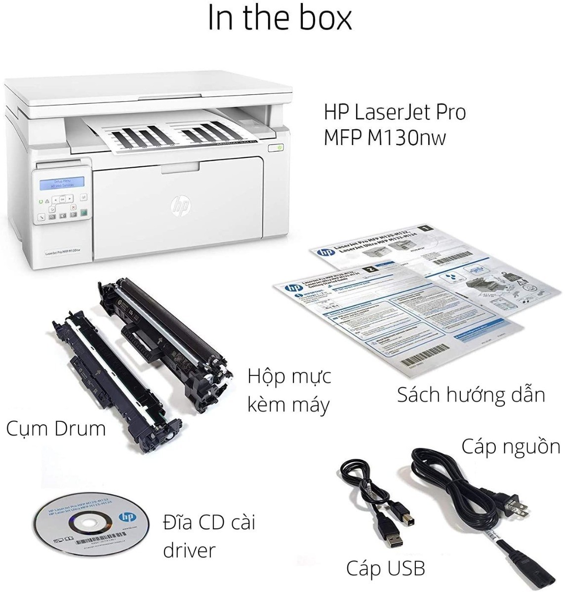 Máy in đa năng HP LaserJet Pro MFP M130nw - Hình 2