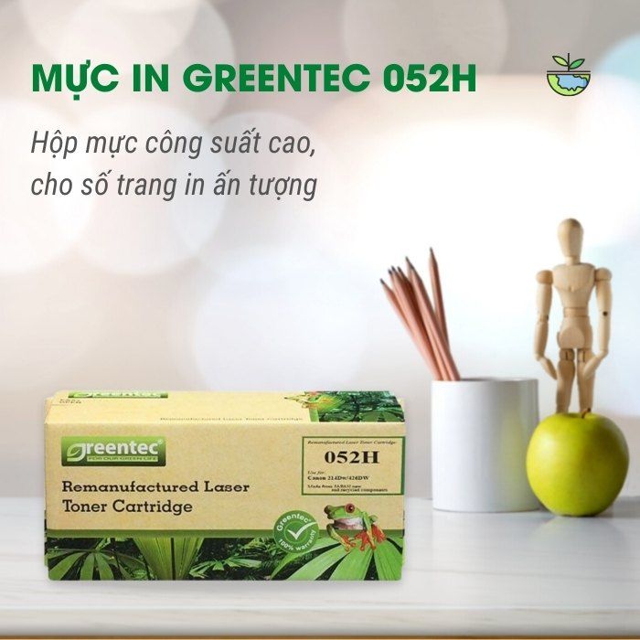 Hộp mực thay thế Greentec Canon CRG-052H (đen) hiệu suất cao, tương thích cho máy in Canon - Hình 2