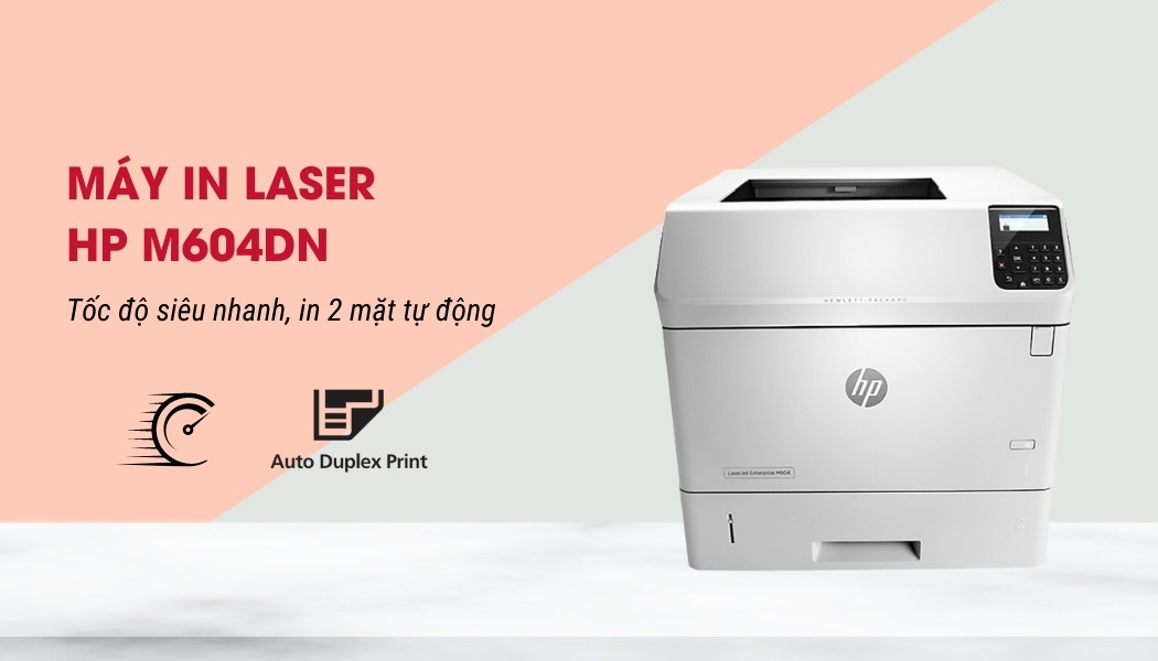 Máy in laser đen trắng đơn năng HP M604DN - Hình 3
