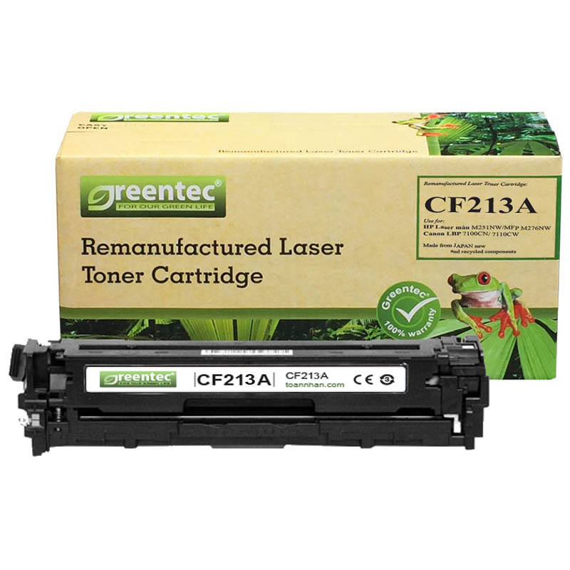 Hộp mực thay thế Greentec CF213A (đỏ) hiệu suất cao, tương thích cho máy in HP