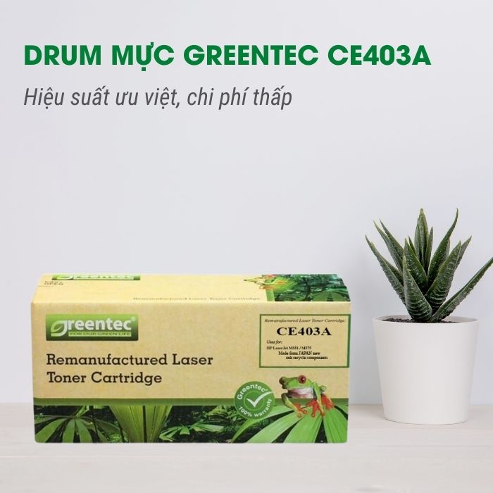 Hộp mực thay thế Greentec CE403A (đỏ) hiệu suất cao, tương thích cho máy in HP - Hình 2