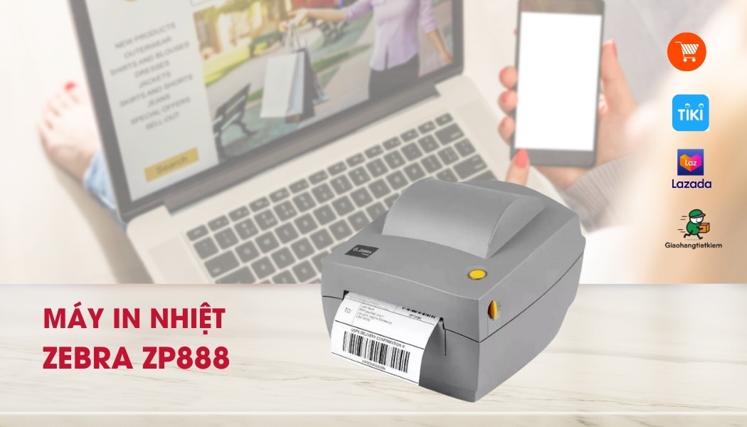 Máy in mã vạch Zebra ZP888 - Hình 4