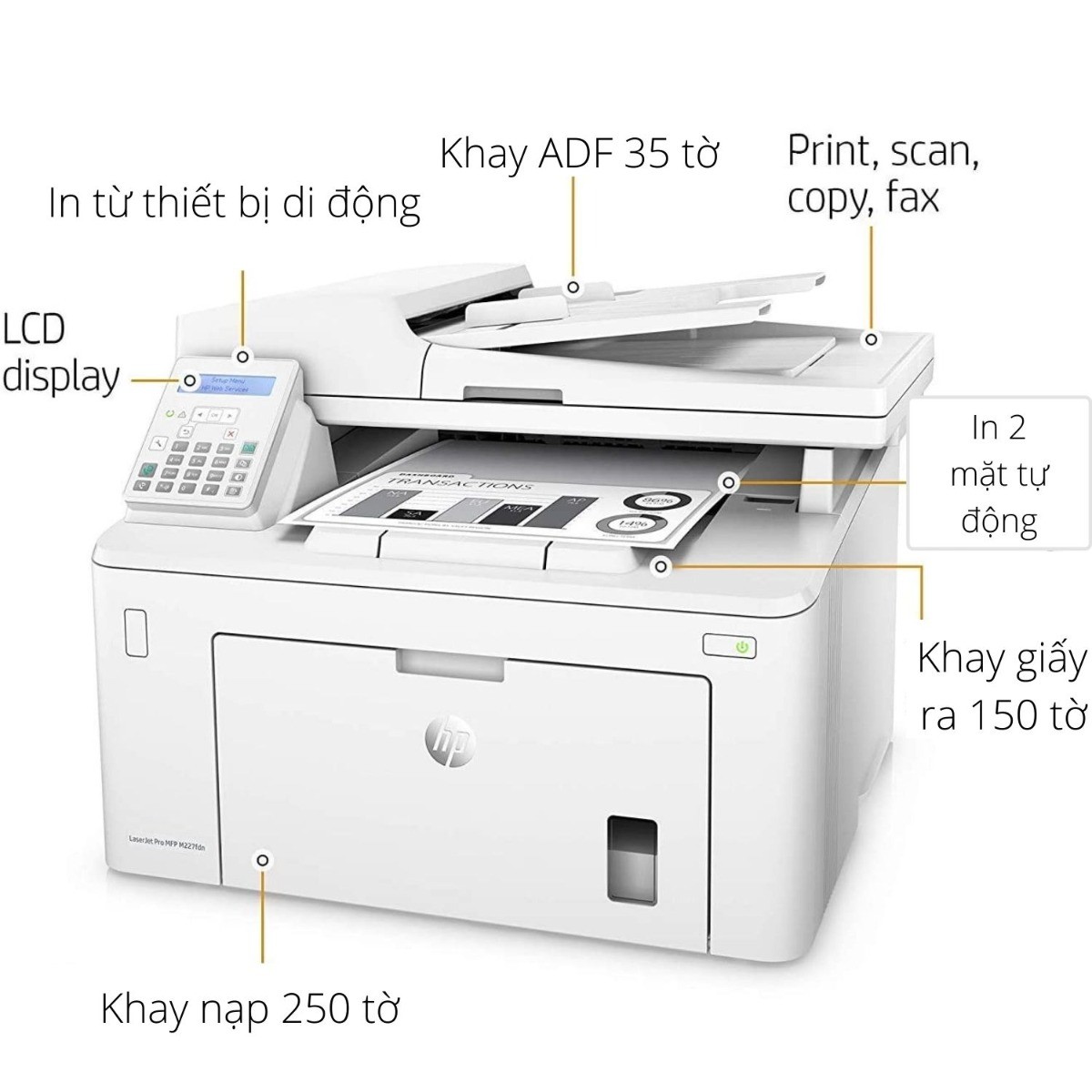 Máy in HP LaserJet Pro MFP M227fdn - Hình 8
