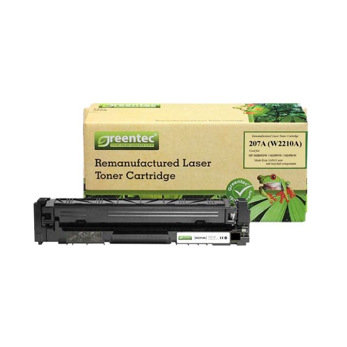 Hộp mực thay thế Greentec W2210A - 207A (đen) hiệu suất cao, tương thích cho máy in HP