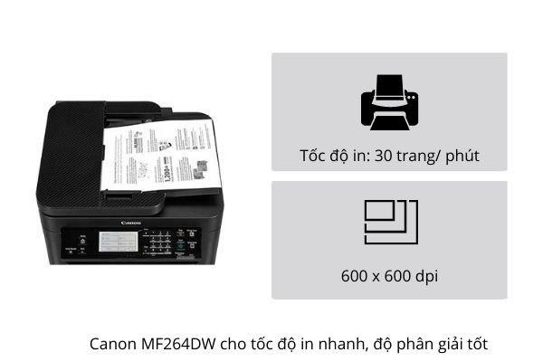 Tốc độ máy in đa năng Canon MF264dw Tốc độ máy in đa năng Canon MF264dw