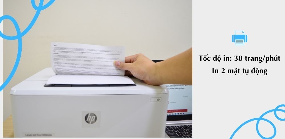 Máy in HP LaserJet Pro M404dn (W1A53A) - Chính hãng - Hình 5