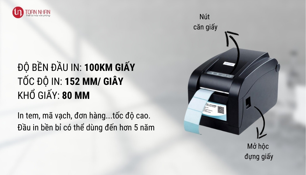 Tốc độ máy in đơn hàng Xprinter 350B