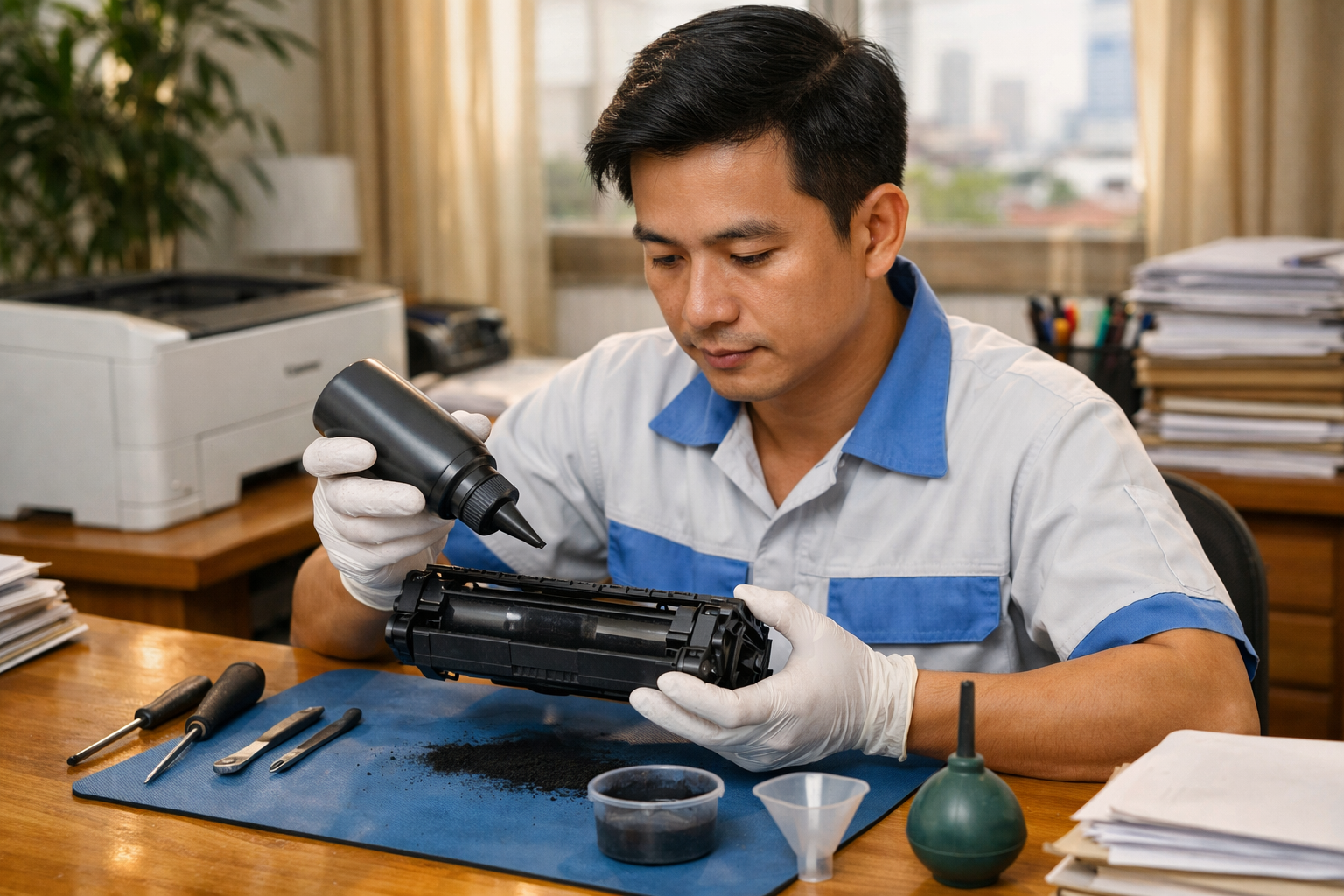 Dịch vụ nạp mực máy in phường An Hội Tây: Uy tín, giá rẻ chỉ từ 90k