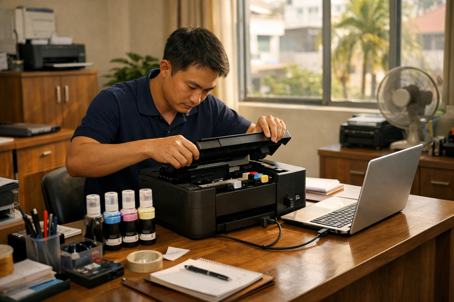 Hướng dẫn cách xử lý lỗi tràn bộ nhớ máy in Epson L4150 tại nhà