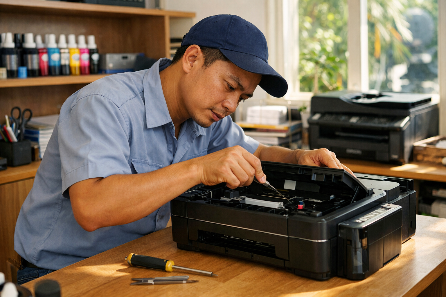 Hướng Dẫn Sửa Lỗi Máy In Epson L300 Báo Đèn Mực Nhanh Chóng