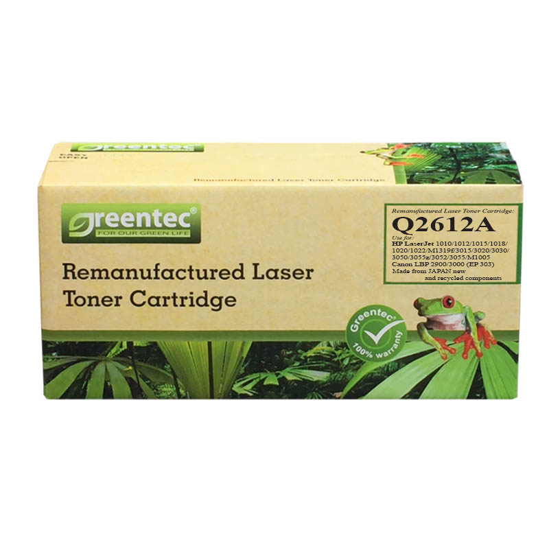 Hộp mực thay thế Greentec HP Q2612A (đen) hiệu suất cao, tương thích cho máy in HP - Hình 2