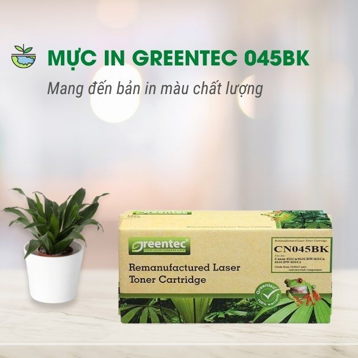 Hộp mực thay thế Greentec CN045BK (đen) hiệu suất cao, tương thích cho máy in Canon - Hình 2