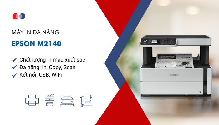 Máy in phun đen trắng đa chức năng Epson M2140 - Hình 5