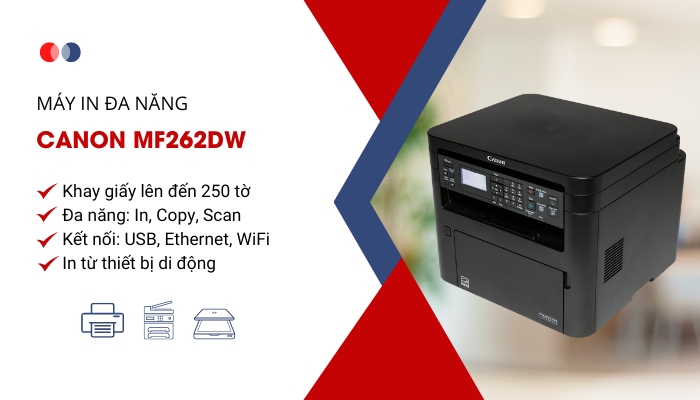 Máy in laser đa chức năng Canon MF262dw - Hình 7