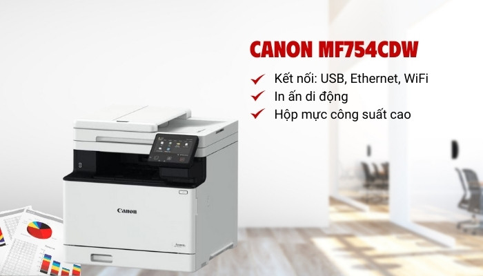 Kết nối không dây máy in Canon MF754Cdw