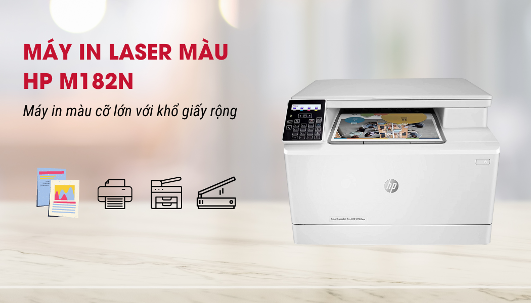 Máy in laser màu HP Color LaserJet Pro MFP M182N - Hình 4